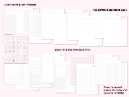 Portrait Digital Notebook Bundle - Pink