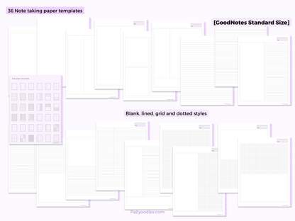 Portrait Digital Notebook Bundle - Purple