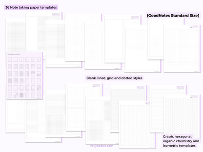 Portrait Digital Notebook Bundle - Purple