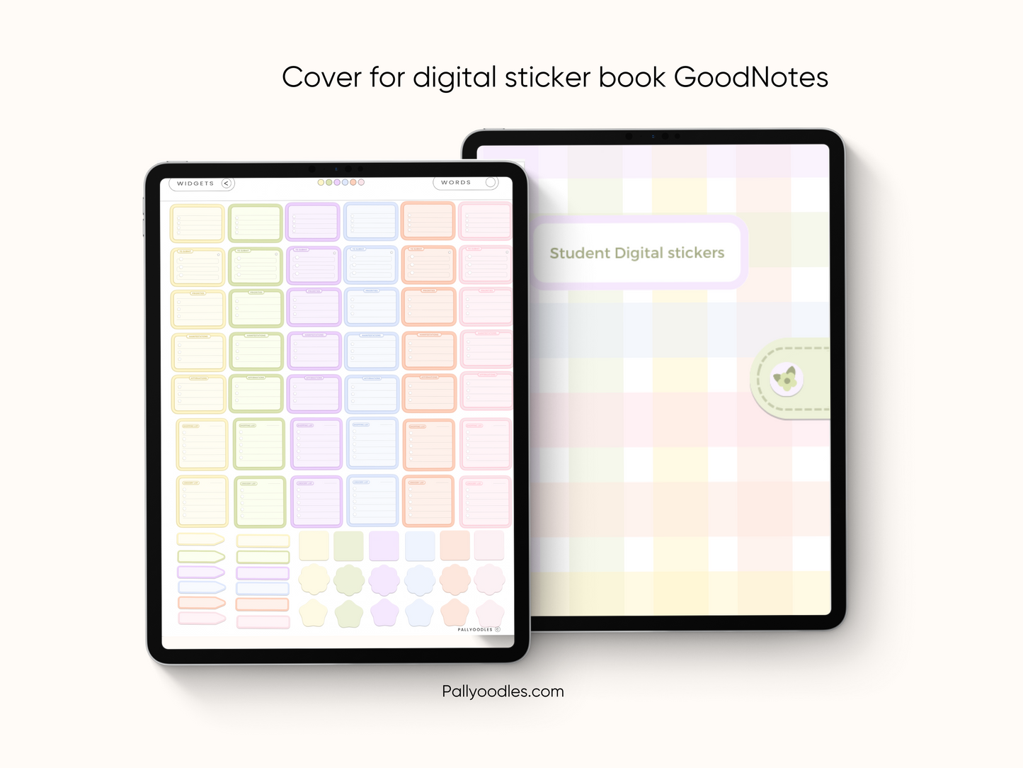 Student Digital Stickers - 6 Pastel Colors